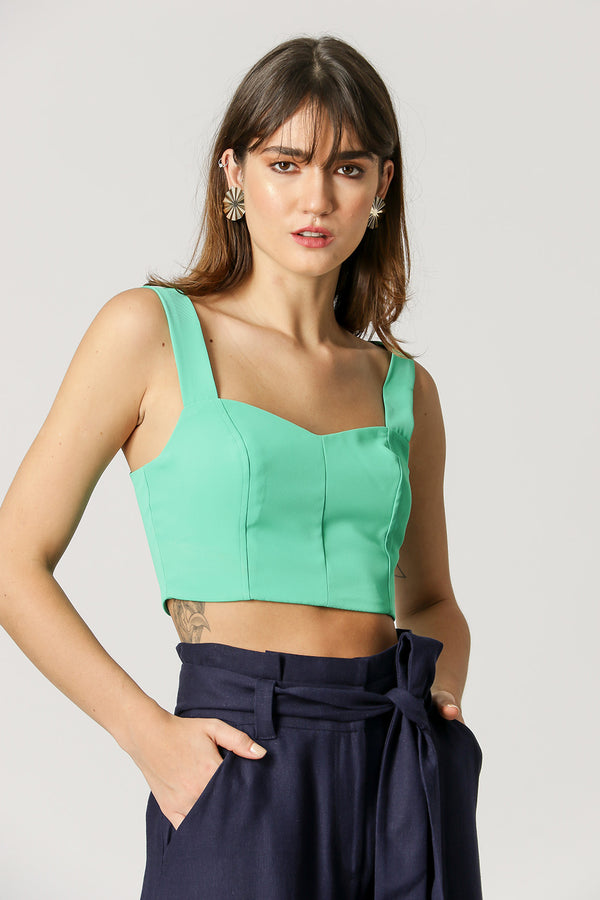 Blusa Cropped Detalhe Lastex