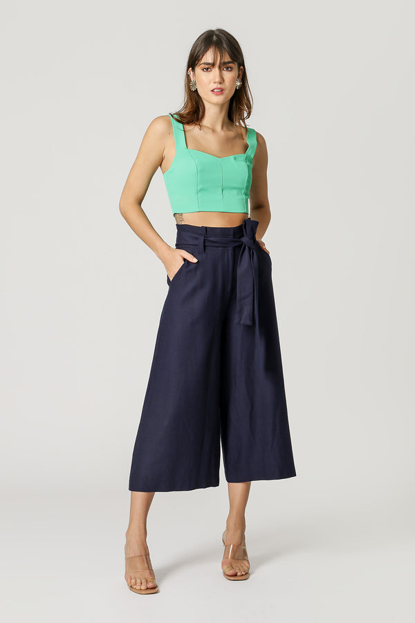 Blusa Cropped Detalhe Lastex