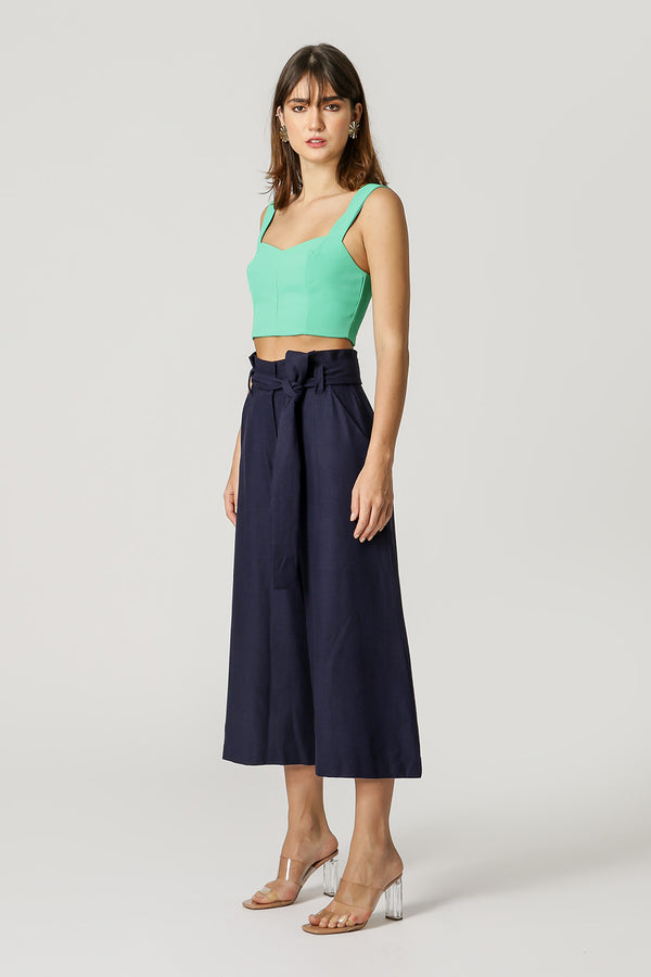 Blusa Cropped Detalhe Lastex