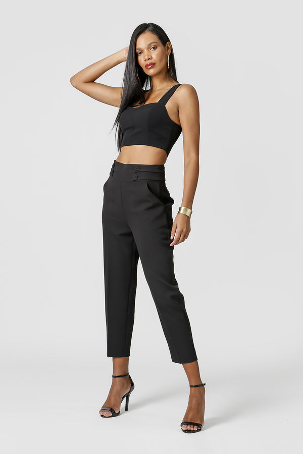 Blusa Cropped Detalhe Lastex