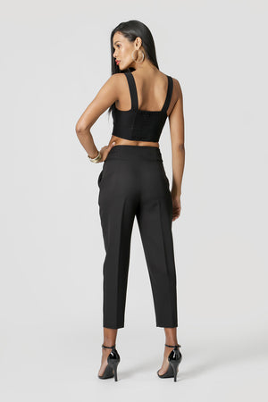 Blusa Cropped Detalhe Lastex
