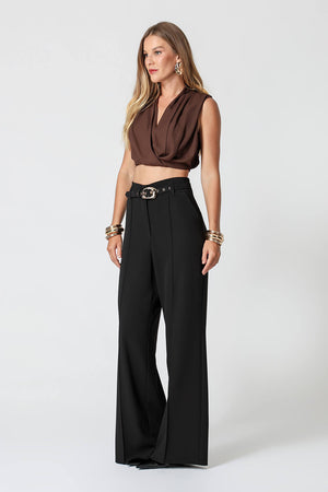 Blusa Cropped Transpassada