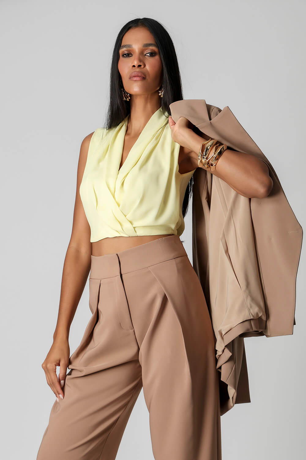 Blusa Cropped Transpassada TRIMIX