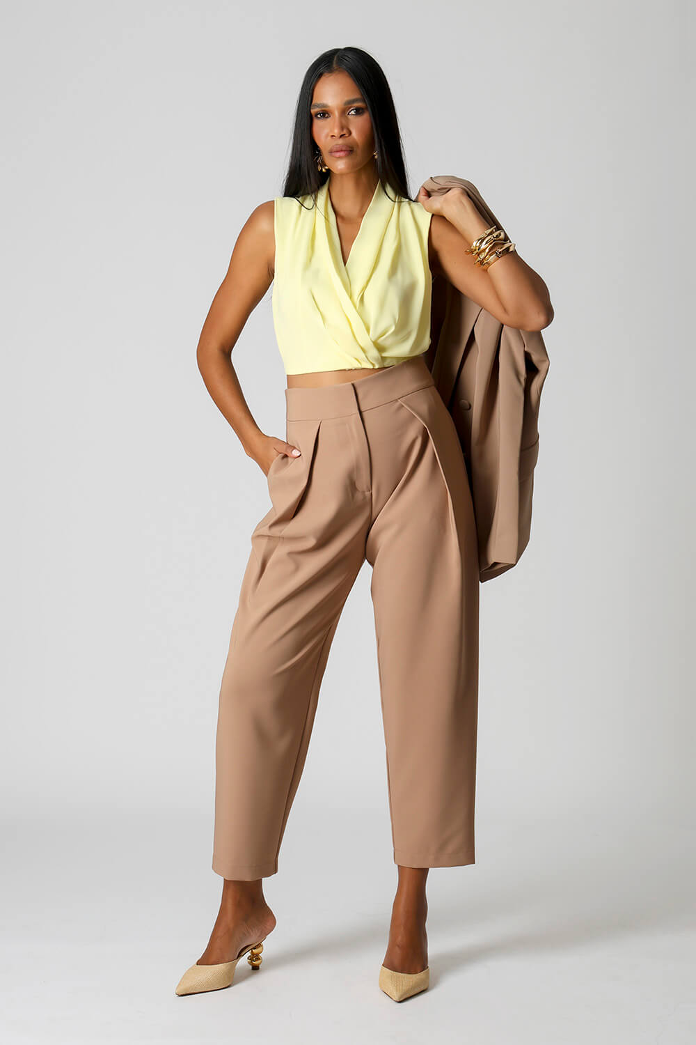 Blusa Cropped Transpassada TRIMIX