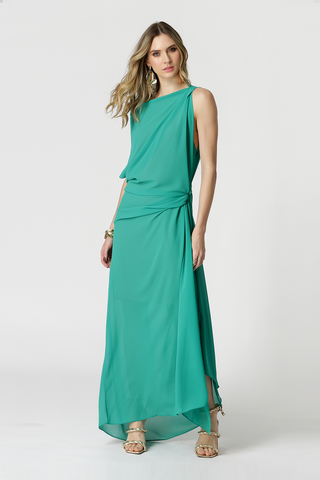 Vestido midi con giro - PALMEIRA