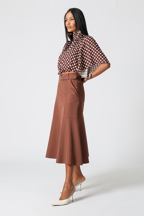 Blusa Balonê Com Gola Alta