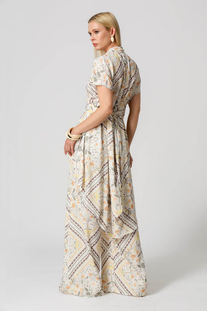 Blusa Moulet Estampada Transpassada