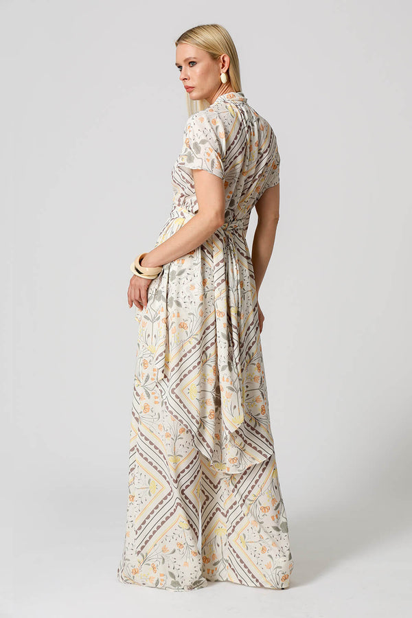 Blusa Moulet Estampada Transpassada