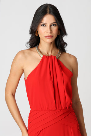 Vestido Cava Americana Com Gargantilha