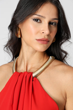 Vestido Cava Americana Com Gargantilha