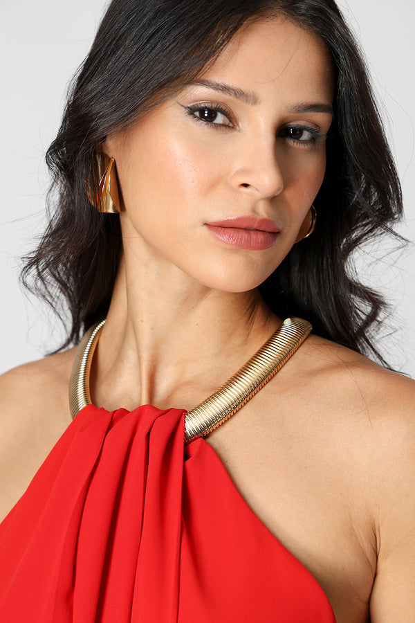 Vestido Cava Americana Com Gargantilha