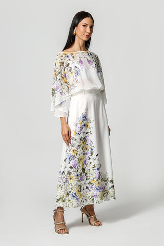 Blusa Estampada Manga Angel - OFF WHITE 1218