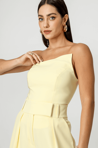 Top Alfaiataria Assimétrico - AMARELO CL