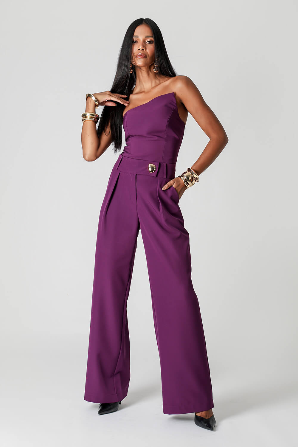 Top Alfaiataria Bico Assimétrico