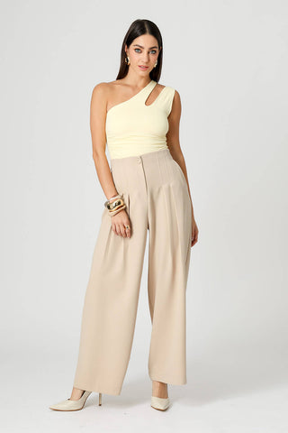 Blusa Franzida Ombro Único - AMARELO CL