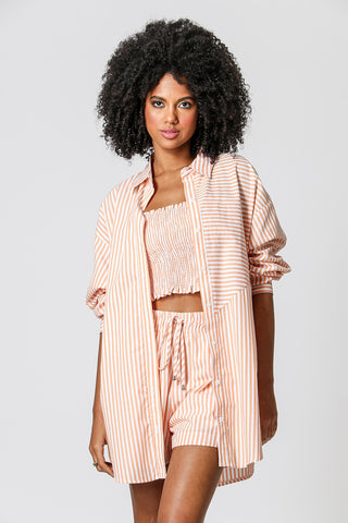 Camisa Oversized Listrada - TELHA CL 90131