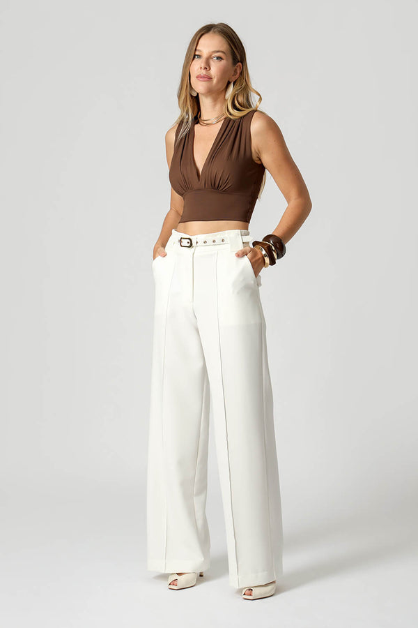 Blusa Cropped Decote V