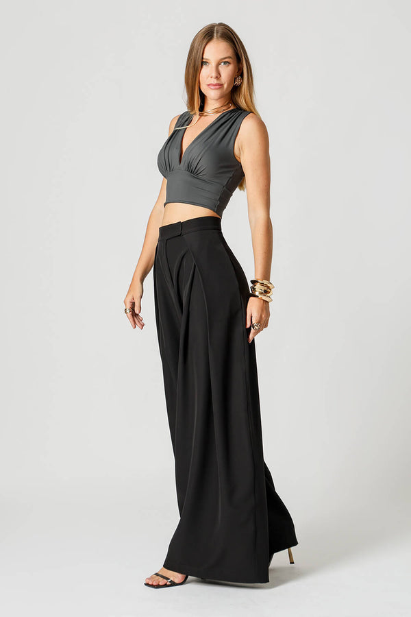 Blusa Cropped Decote V