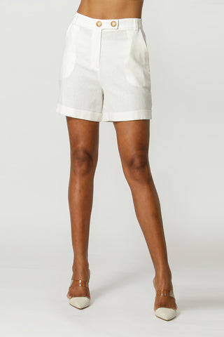 Bermuda Cós Transpassado - OFF WHITE