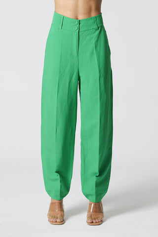 Calça Balloon Em Linho - BANDEIRA