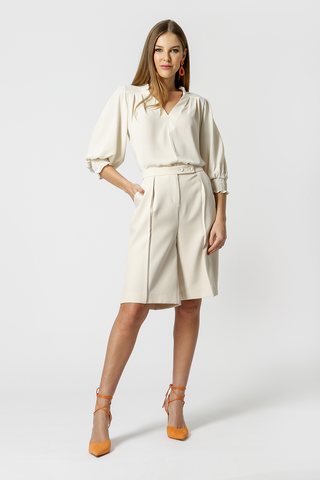 Blusa Gola De Babado - GELO