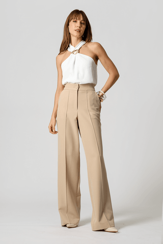 Pantalones anchos con pliegue - ARENA