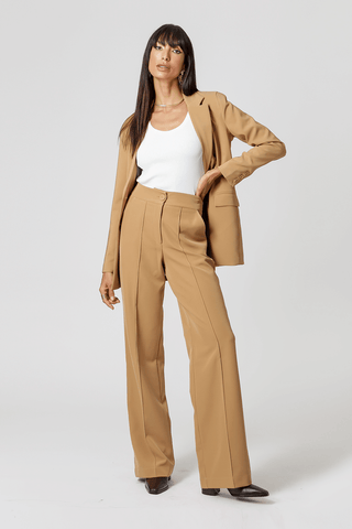 Pantalones anchos con pliegue - CASTOR
