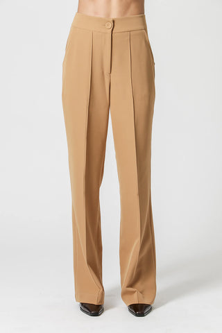 Pantalones anchos con pliegue - CASTOR