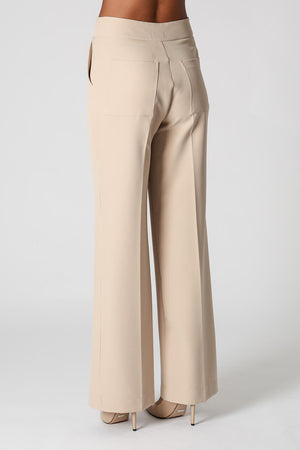 Calça Pantalona Com Vinco