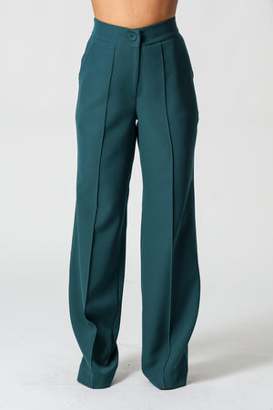 Calça Pantalona Com Vinco