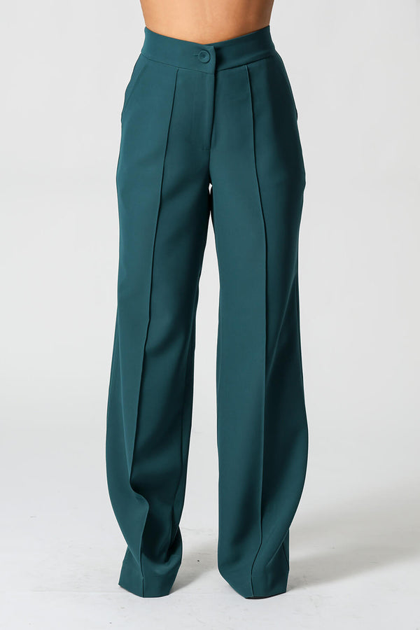 Calça Pantalona Com Vinco