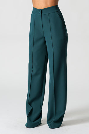 Calça Pantalona Com Vinco