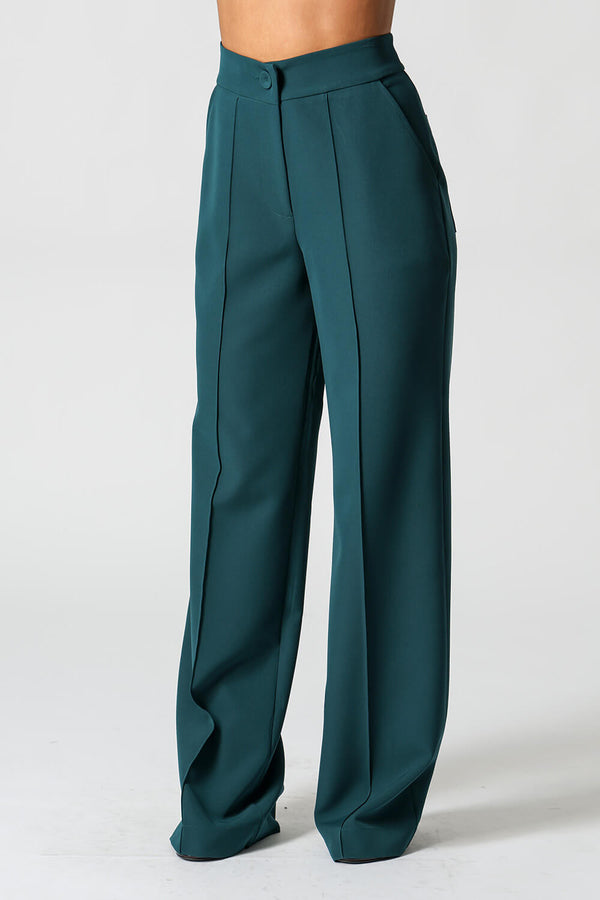 Calça Pantalona Com Vinco