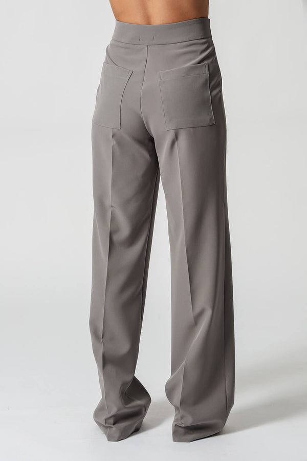 Calça Pantalona Com Vinco