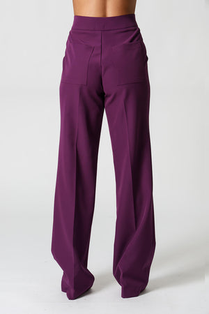 Calça Pantalona Com Vinco