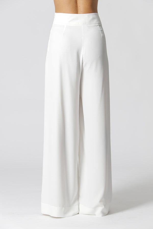 Calça Pantalona Crepe Fluído