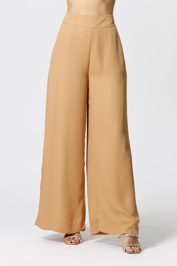 Calça Pantalona Crepe Fluído