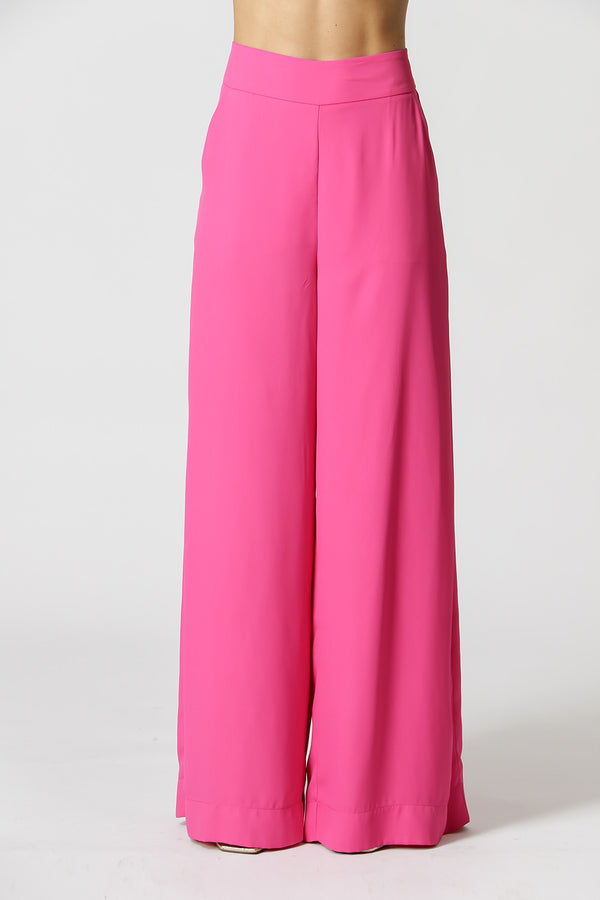 Calça Pantalona Crepe Fluído