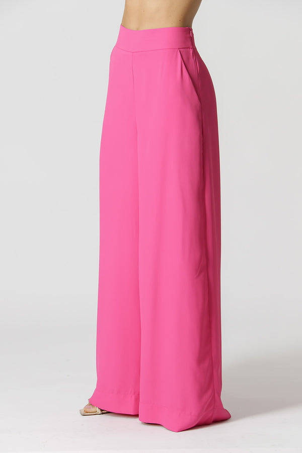 Calça Pantalona Crepe Fluído