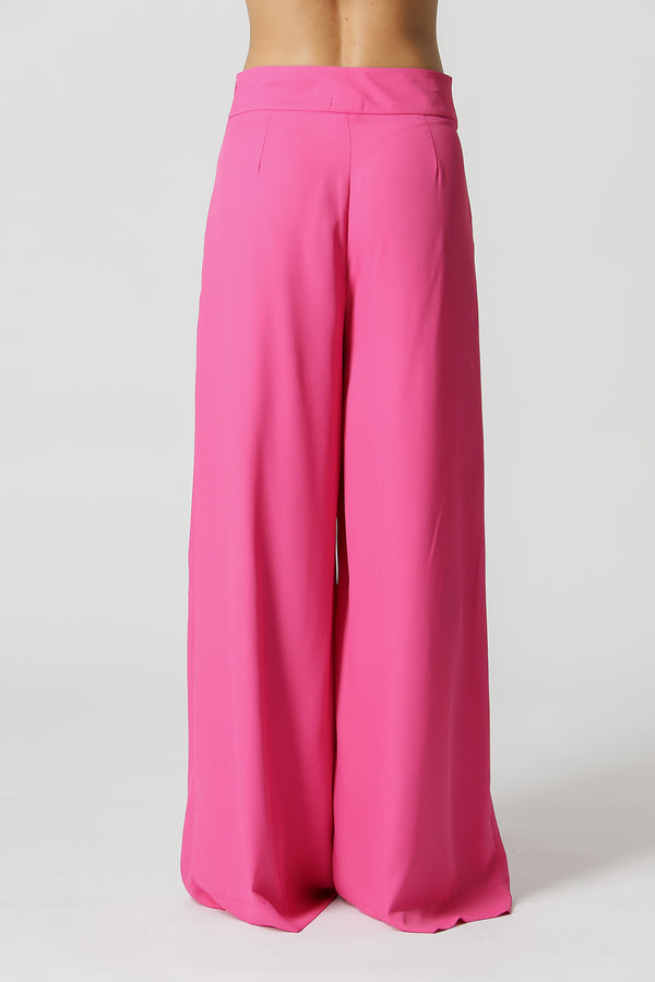 Calça Pantalona Crepe Fluído
