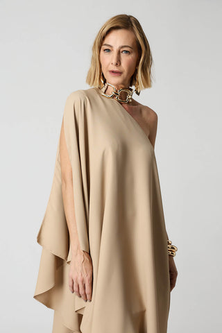 Blusa Túnica Ombro Único - AREIA