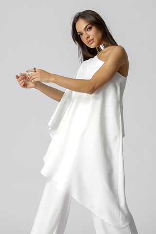 Blusa Túnica Ombro Único - OFF WHITE