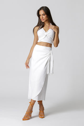Top Halter con Espalda Elástica - BLANCO