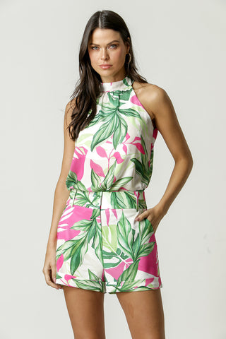 Blusa Estampada com Gola - PINK 4086