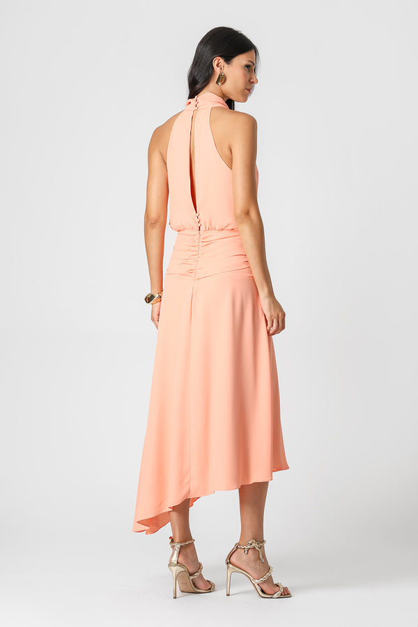 Vestido Degagê Assimétrico