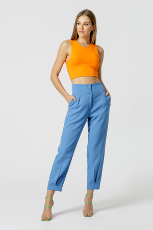 Calça Cenoura Com Pala