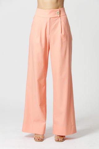 Pantalones de lino con cintura cruzada - SALMAO