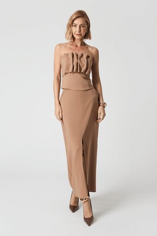 Falda midi con abertura delantera - FENDI 1