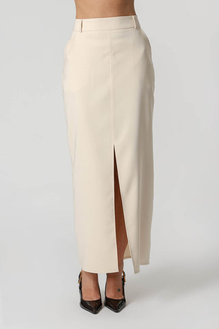Falda midi con abertura delantera - CRU