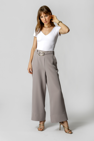 Body con cuello en V - BLANCO